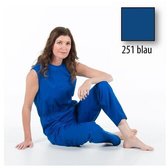 anti-scheurbody zonder mouw, lange pijp en rugritssluiting blauw