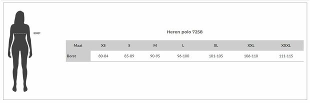 Matentabel heren polo 7258